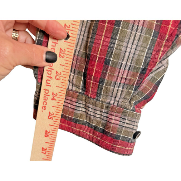 LL Bean Sz XLT Plaid Button Down Shirt‎ Outdoor Cabincore Preppy - Picture 12 of 16